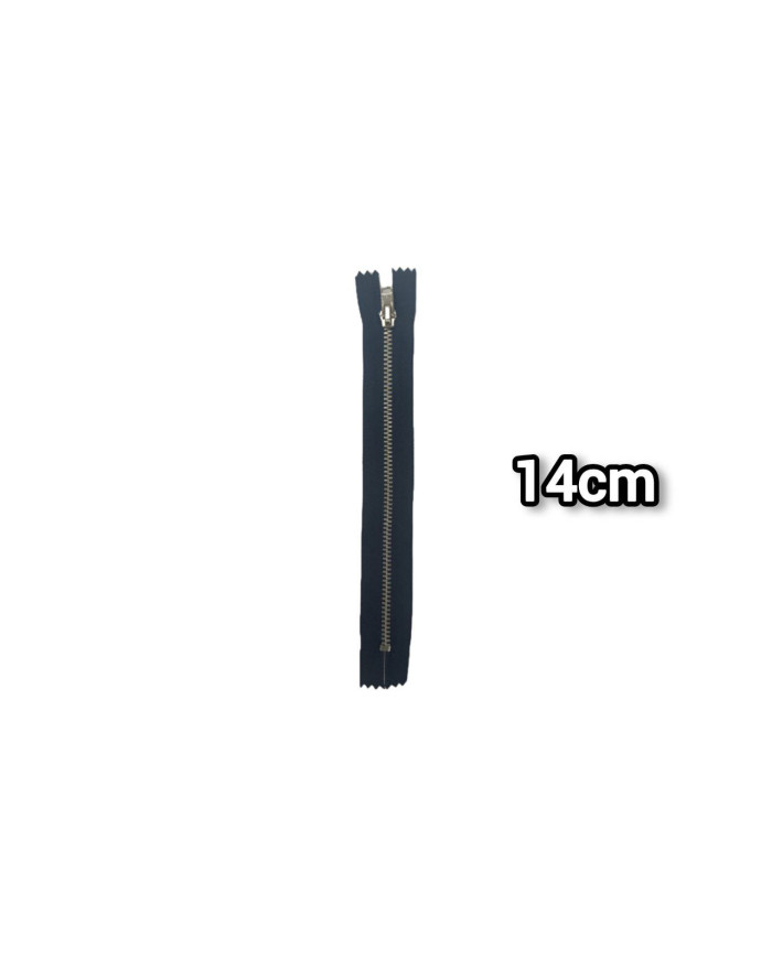 Металлическая молния с серебристыми зубьями (короткая)