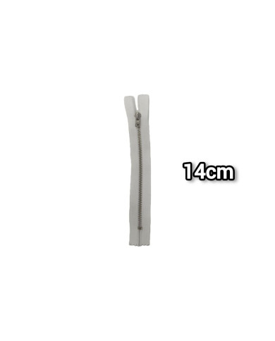 Металлическая молния с серебристыми зубьями (короткая)