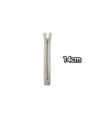 Металлическая молния с золотистыми зубцами (короткая)