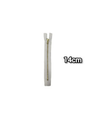 Gold-Colored Teeth Metal Zipper (Short)