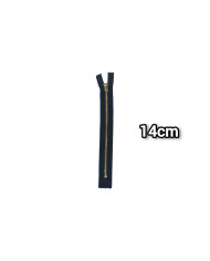 Gold-Colored Teeth Metal Zipper (Short)
